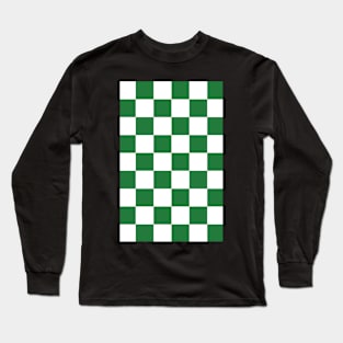 Checkered Green Long Sleeve T-Shirt